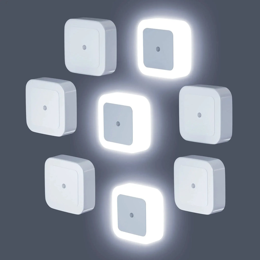1-8Pcs Night Light,Night Lights Plug into Wall,Nightlight Night Light for Adults,Plug in Night Lights,Bathroom Bedroom Soft Whit