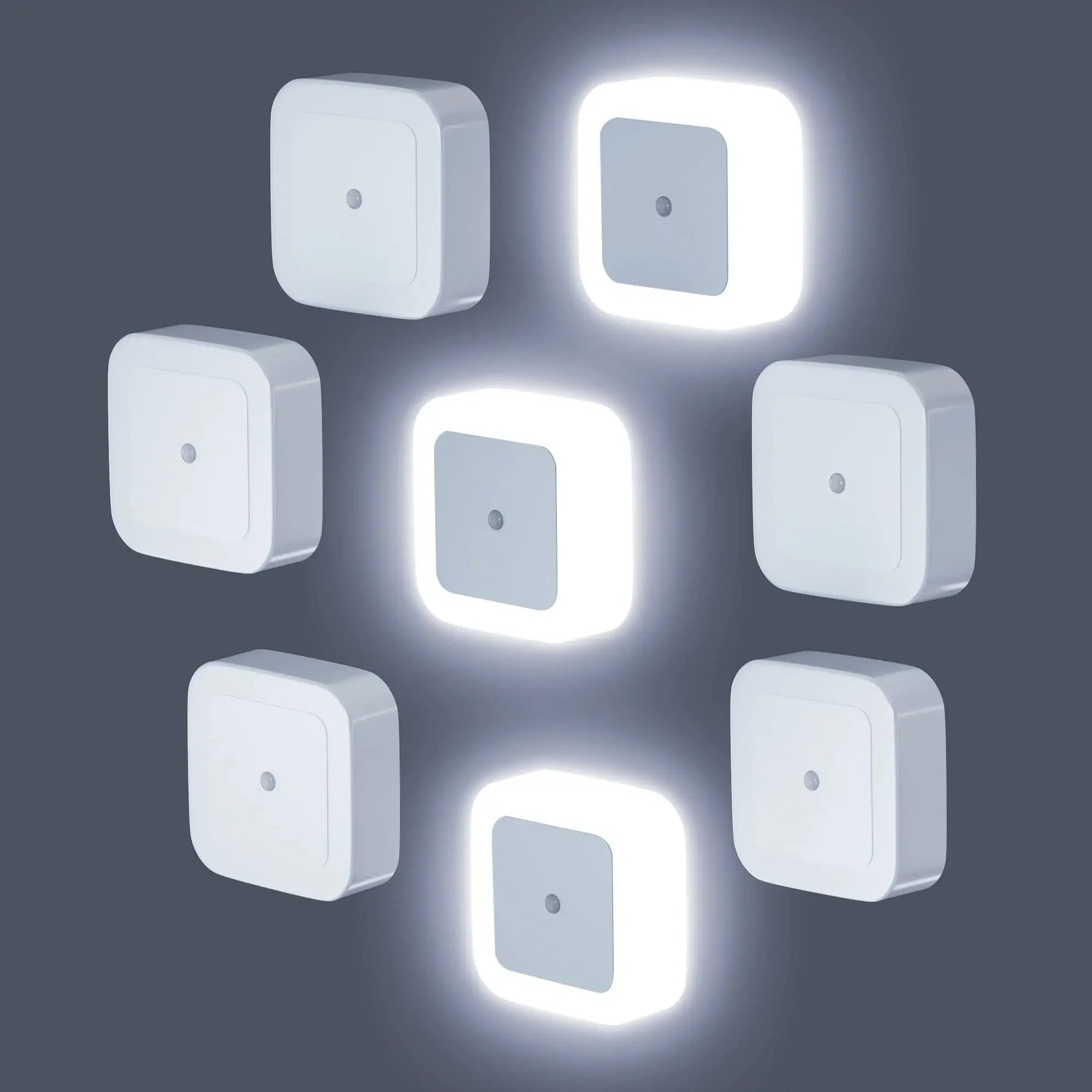 1-8Pcs Night Light,Night Lights Plug into Wall,Nightlight Night Light for Adults,Plug in Night Lights,Bathroom Bedroom Soft Whit