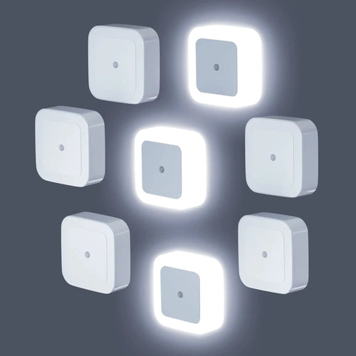 1-8Pcs Night Light,Night Lights Plug into Wall,Nightlight Night Light for Adults,Plug in Night Lights,Bathroom Bedroom Soft Whit
