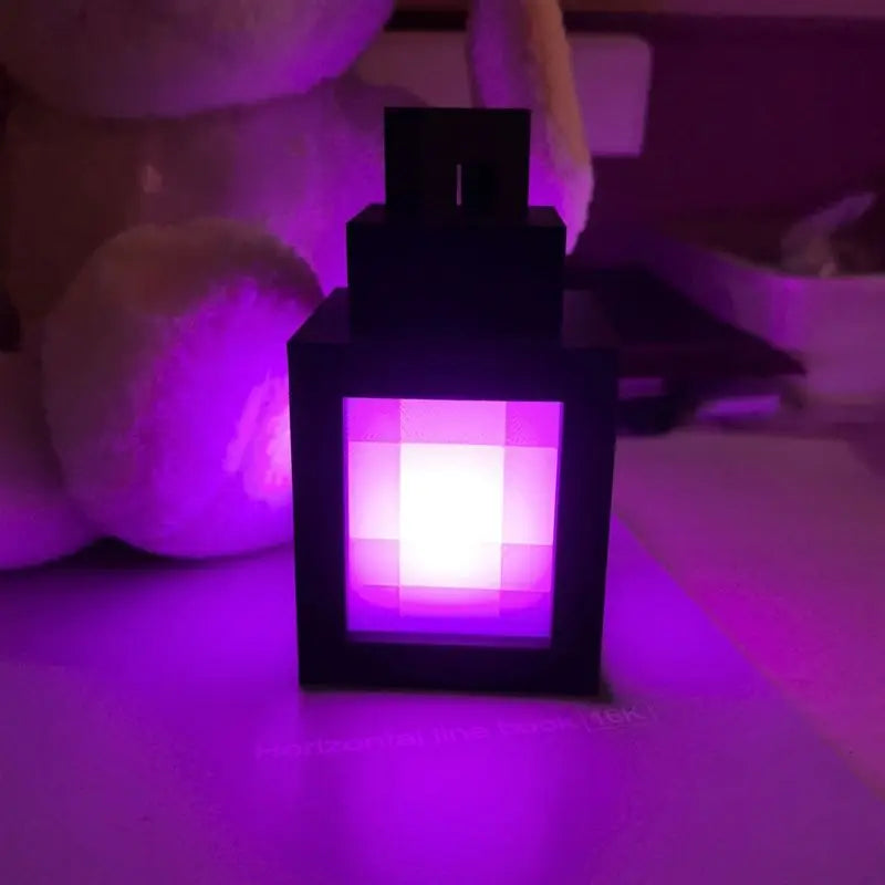 Type-C Rechargeable Mine Brownstone Torch Lamp Gaming Themed Multi-Color LED Night Light Desktop Wall Mount Remote Control Gift