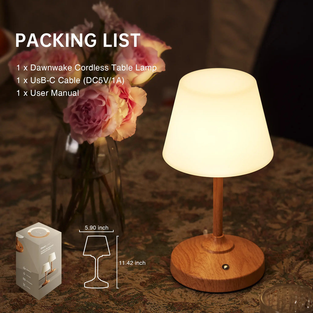 Waterproof Shower Lamp,Cordless Table Lamp,,Rechargeable Battery Operated Lamps, Touch Dimmable Small Outdoor Lamps,4000Mah LED Indoor Nightlight Atmosphere Lighting