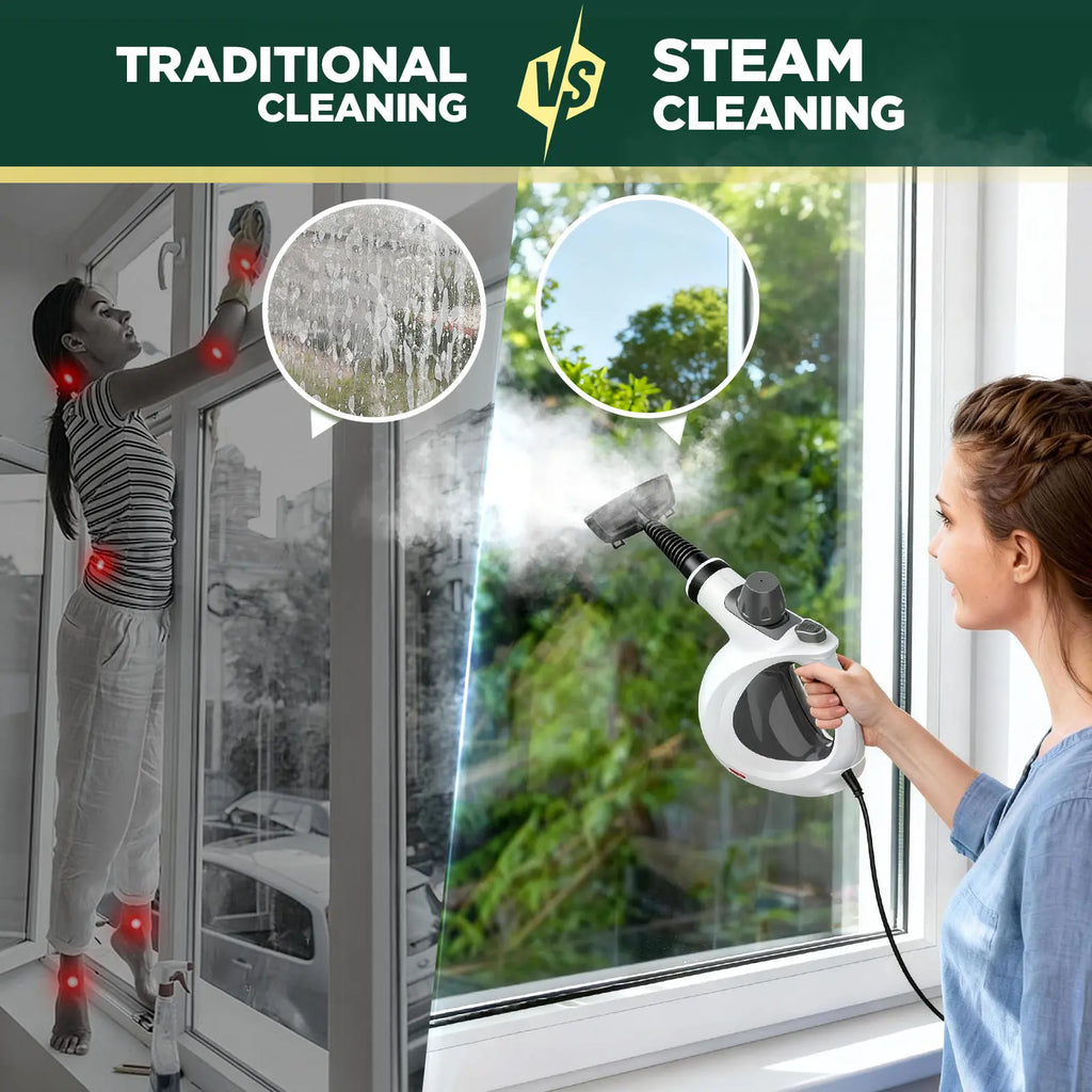Phueut Pressurized Handheld Natural Steam Cleaner with 12 Replacement Parts - Handheld Steam Cleaning Tool for Home, Kitchen - Ideal Mother'S Day Gift Ideas for Mom, Mothers Day Gift Ideas, Home Accessories,Summerwins Summerwins