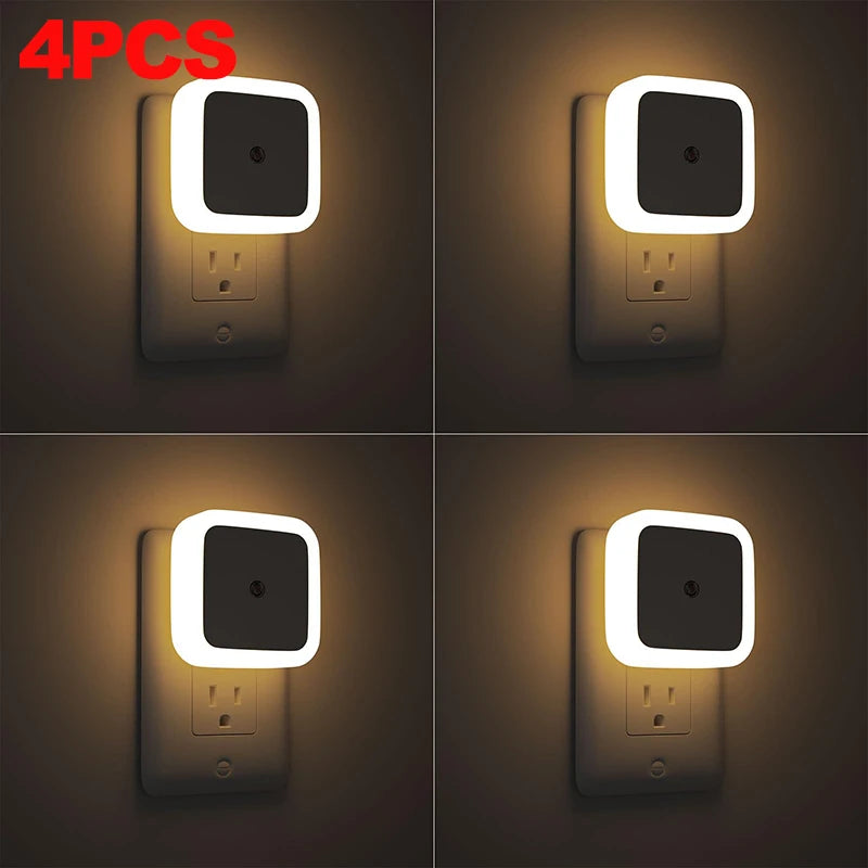 1-8Pcs Night Light,Night Lights Plug into Wall,Nightlight Night Light for Adults,Plug in Night Lights,Bathroom Bedroom Soft Whit