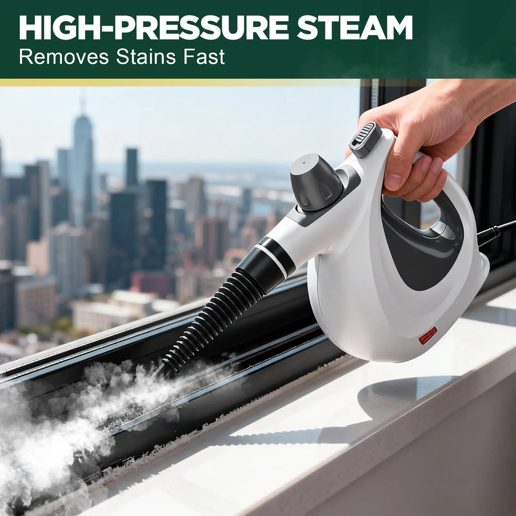 Phueut Pressurized Handheld Natural Steam Cleaner with 12 Replacement Parts - Handheld Steam Cleaning Tool for Home, Kitchen - Ideal Mother'S Day Gift Ideas for Mom, Mothers Day Gift Ideas, Home Accessories,Summerwins Summerwins