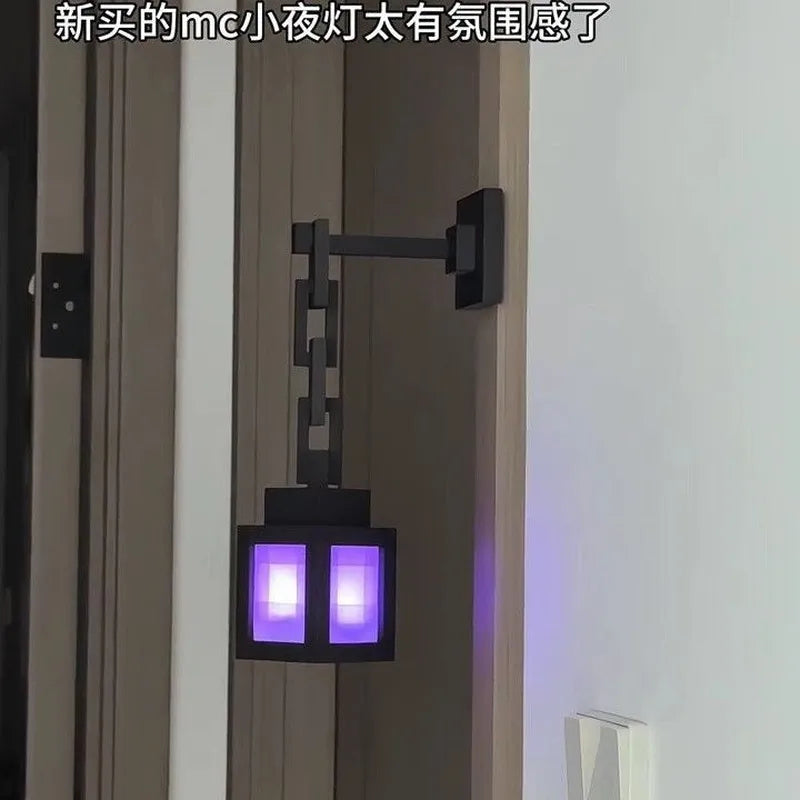 Type-C Rechargeable Mine Brownstone Torch Lamp Gaming Themed Multi-Color LED Night Light Desktop Wall Mount Remote Control Gift