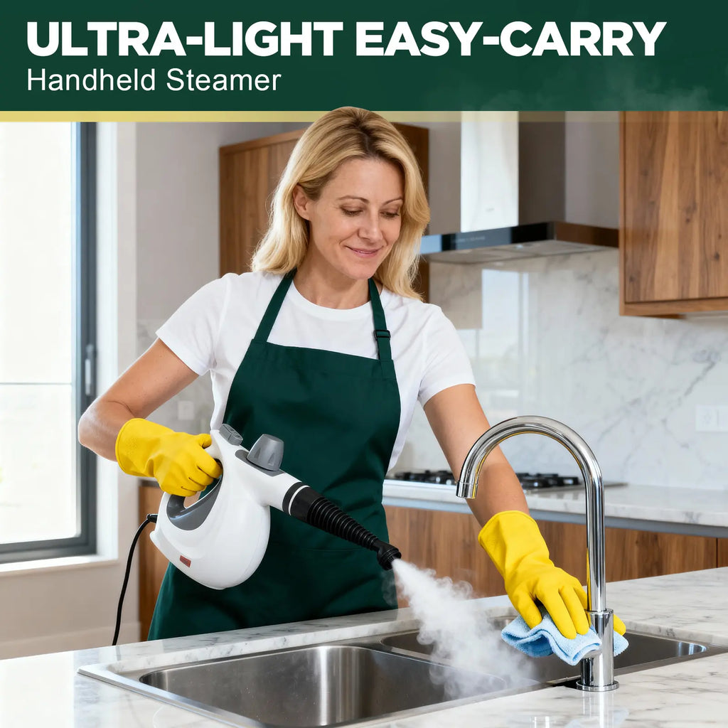 Phueut Pressurized Handheld Natural Steam Cleaner with 12 Replacement Parts - Handheld Steam Cleaning Tool for Home, Kitchen - Ideal Mother'S Day Gift Ideas for Mom, Mothers Day Gift Ideas, Home Accessories,Summerwins Summerwins