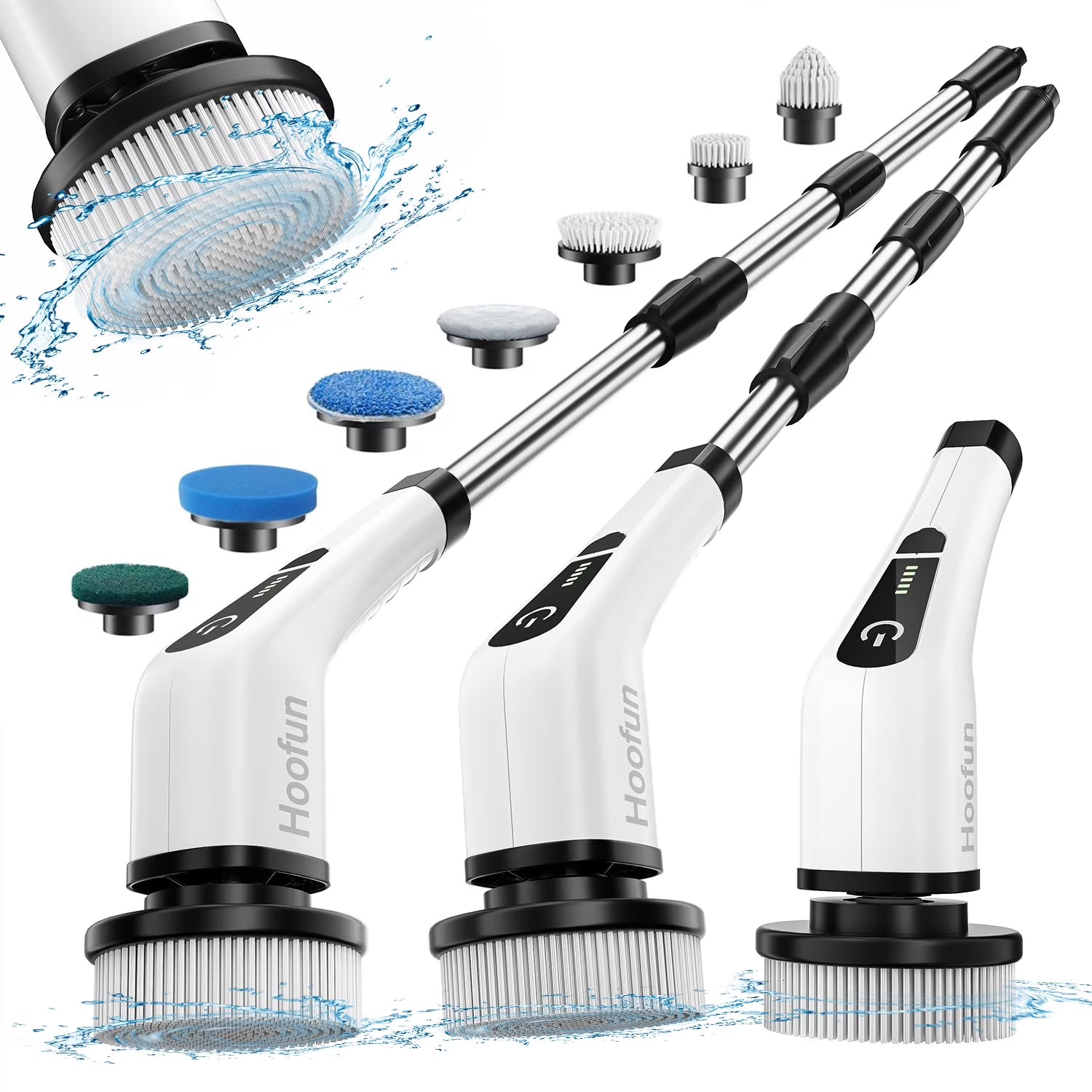 Electric Scrubber Cordless - Power Spin Scrubber for Bathroom, Shower & Tile Cleaning with 9 Brush Heads, Rechargeable - Grout, Floor, Sink Cleaner