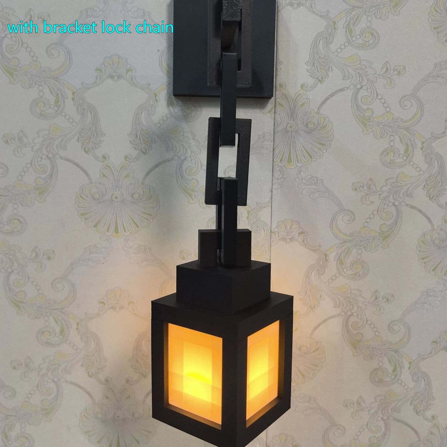 Type-C Rechargeable Mine Brownstone Torch Lamp Gaming Themed Multi-Color LED Night Light Desktop Wall Mount Remote Control Gift