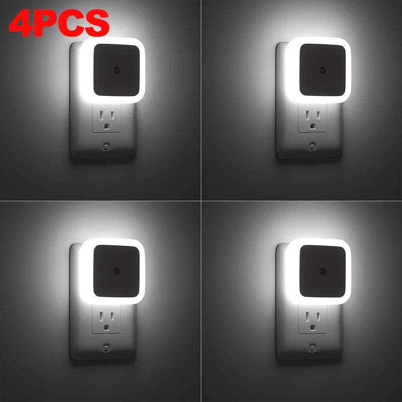 1-8Pcs Night Light,Night Lights Plug into Wall,Nightlight Night Light for Adults,Plug in Night Lights,Bathroom Bedroom Soft Whit