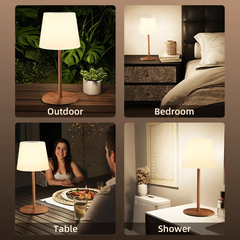 EZVALO Shower Lamp Waterproof, Cordless Table Lamp, 4500Mah Rechargeable Bathroom Lamp, 3 Color Temps Dimmable Touch Mood Light, Spa-Like Shower Light for Bedroom inside Shower Bathtub Patio Bathroom Decor Relaxing Cozy Experience