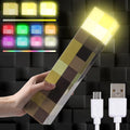 Light-Up Wall Torch - Batteries & USB Pluggable Night Lamp - Hand Held or Wall Mount Lighting Torch （7-Color Night Light）