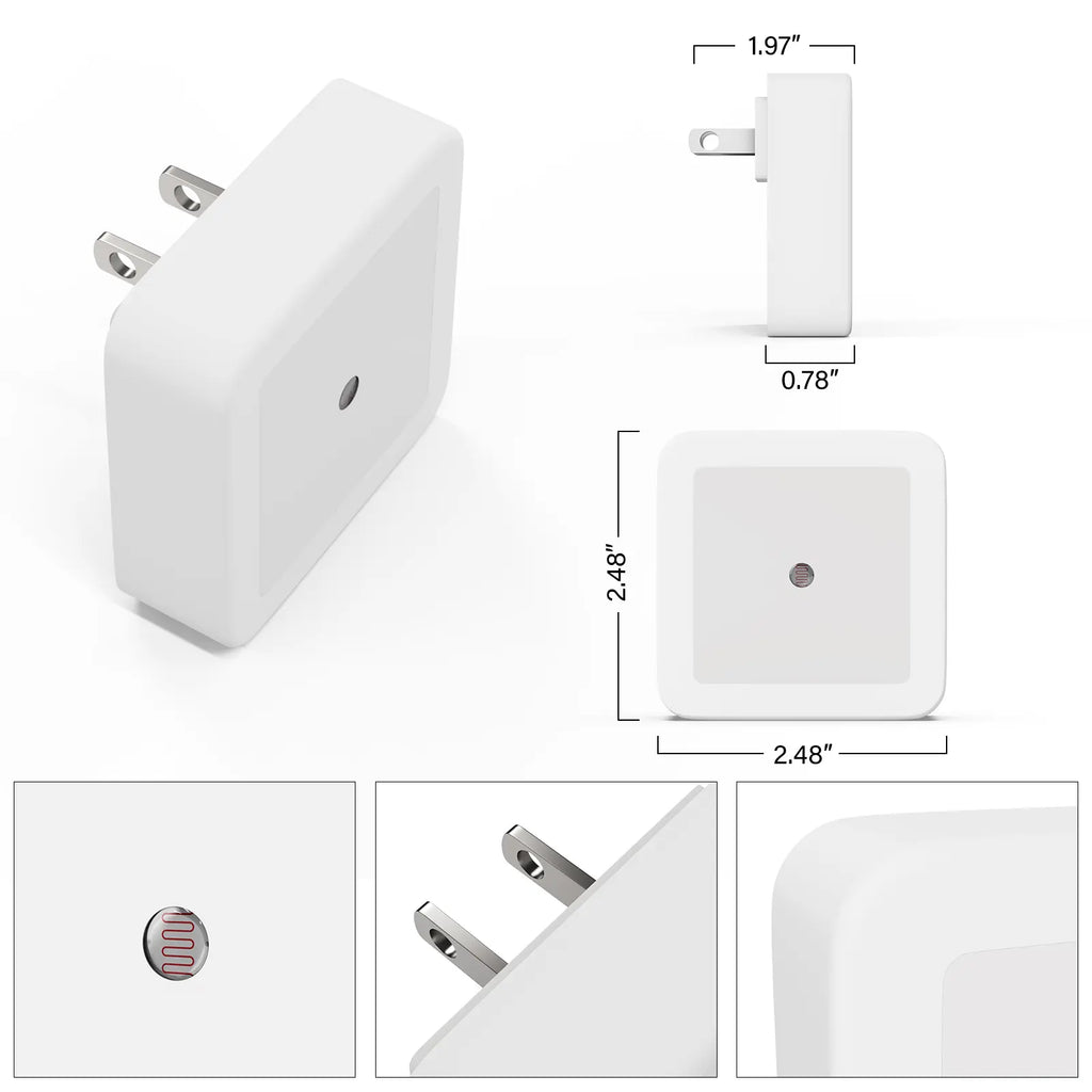 Night Light, Night Lights Plug into Wall 6-Pack, Plug in Night Light, Dusk to Dawn Nightlight Led Night Lights for Bedroom, Bathroom, Hallway Warm White Home Lighting
