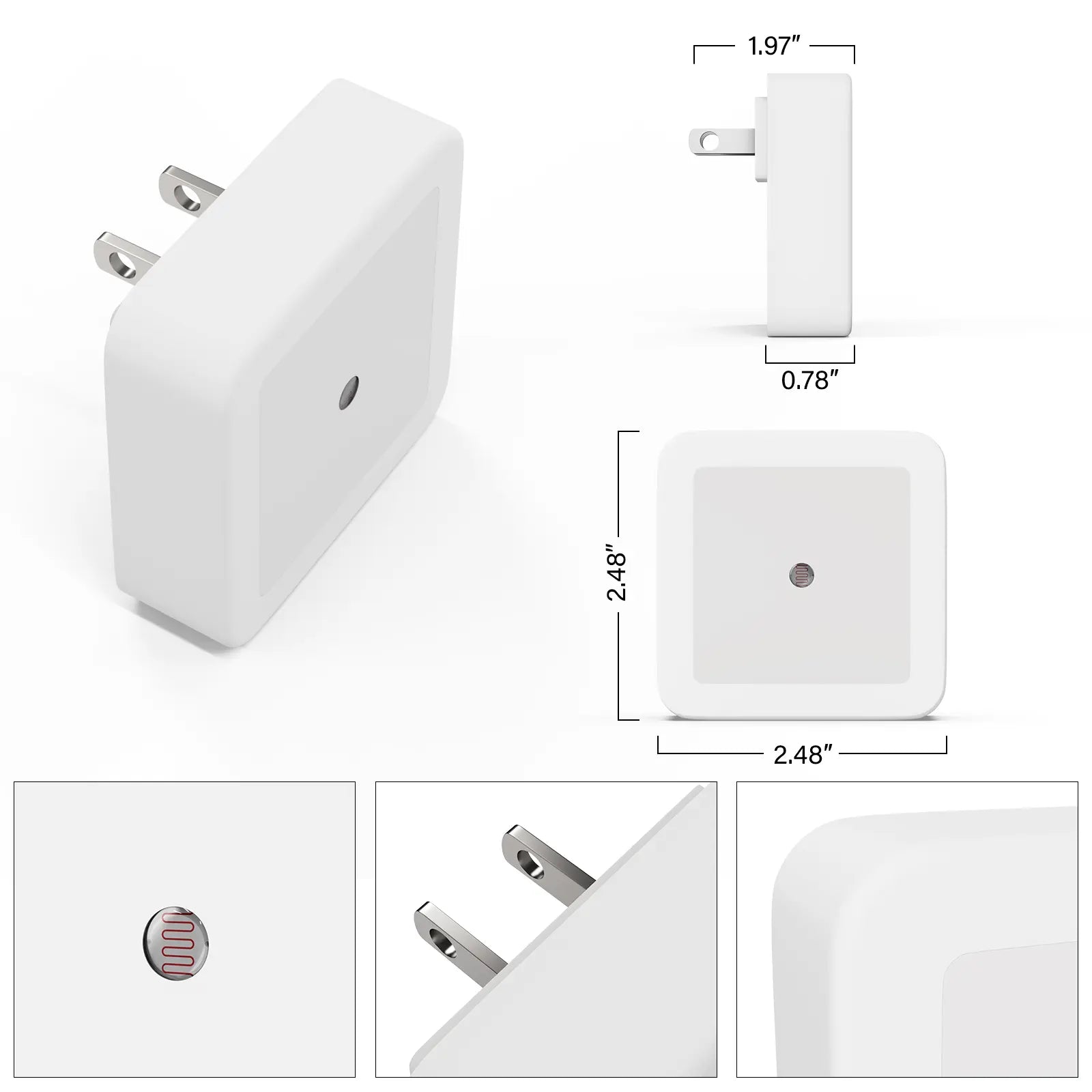 Night Light, Night Lights Plug into Wall 6-Pack, Plug in Night Light, Dusk to Dawn Nightlight Led Night Lights for Bedroom, Bathroom, Hallway Warm White Home Lighting