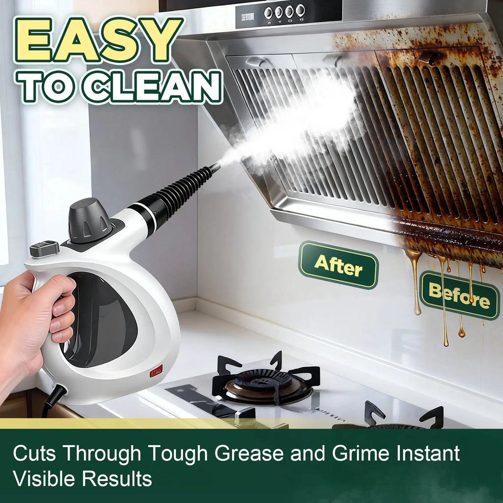 Phueut Pressurized Handheld Natural Steam Cleaner with 12 Replacement Parts - Handheld Steam Cleaning Tool for Home, Kitchen - Ideal Mother'S Day Gift Ideas for Mom, Mothers Day Gift Ideas, Home Accessories,Summerwins Summerwins