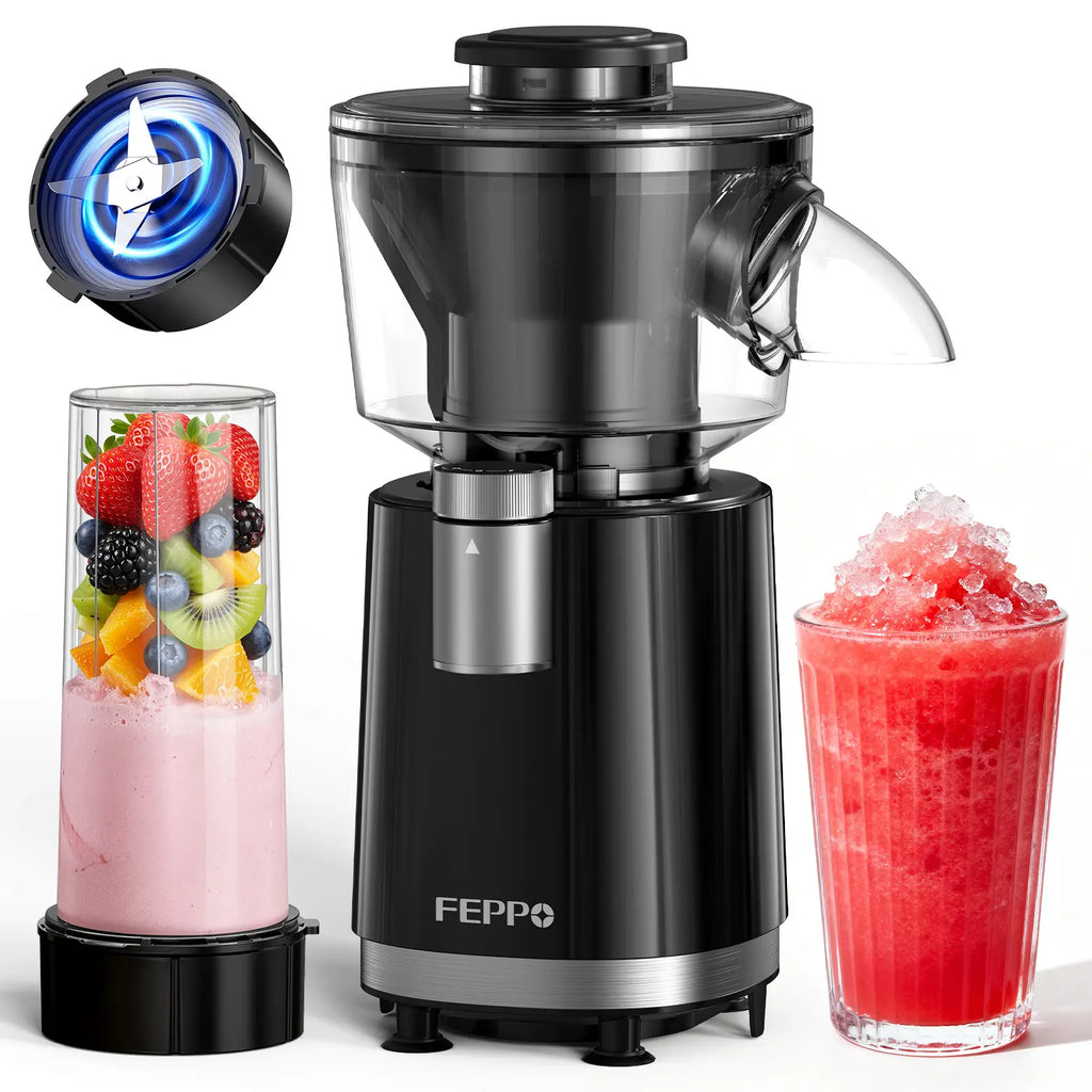 FEPPO Snow Cone Machine & Smoothie Blender 2 in 1, 700W Powerful Shaved Ice Machine Slushine Machine, Healthy Frozen Drink Maker with Stainless Steel Blade & Smoothie Recipe, for Home Kitchen Party Summerwins